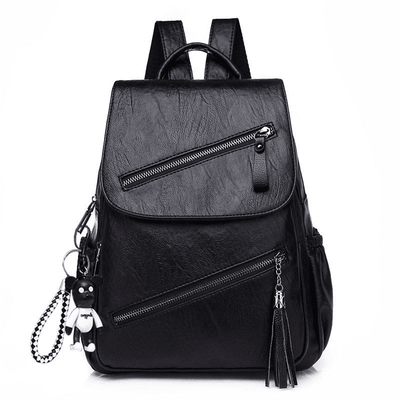 Versatile Women's Soft Leather Fashion Backpack - Large Capacity School Travel Bag