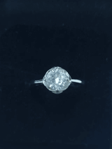 Elegant Adjustable Silver Plated Diamond Ring for Women - Wedding Engagement Gift