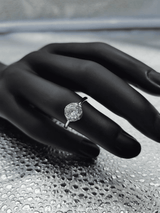 Elegant Adjustable Silver Plated Diamond Ring for Women - Wedding Engagement Gift