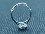 Elegant Adjustable Silver Plated Diamond Ring for Women - Wedding Engagement Gift