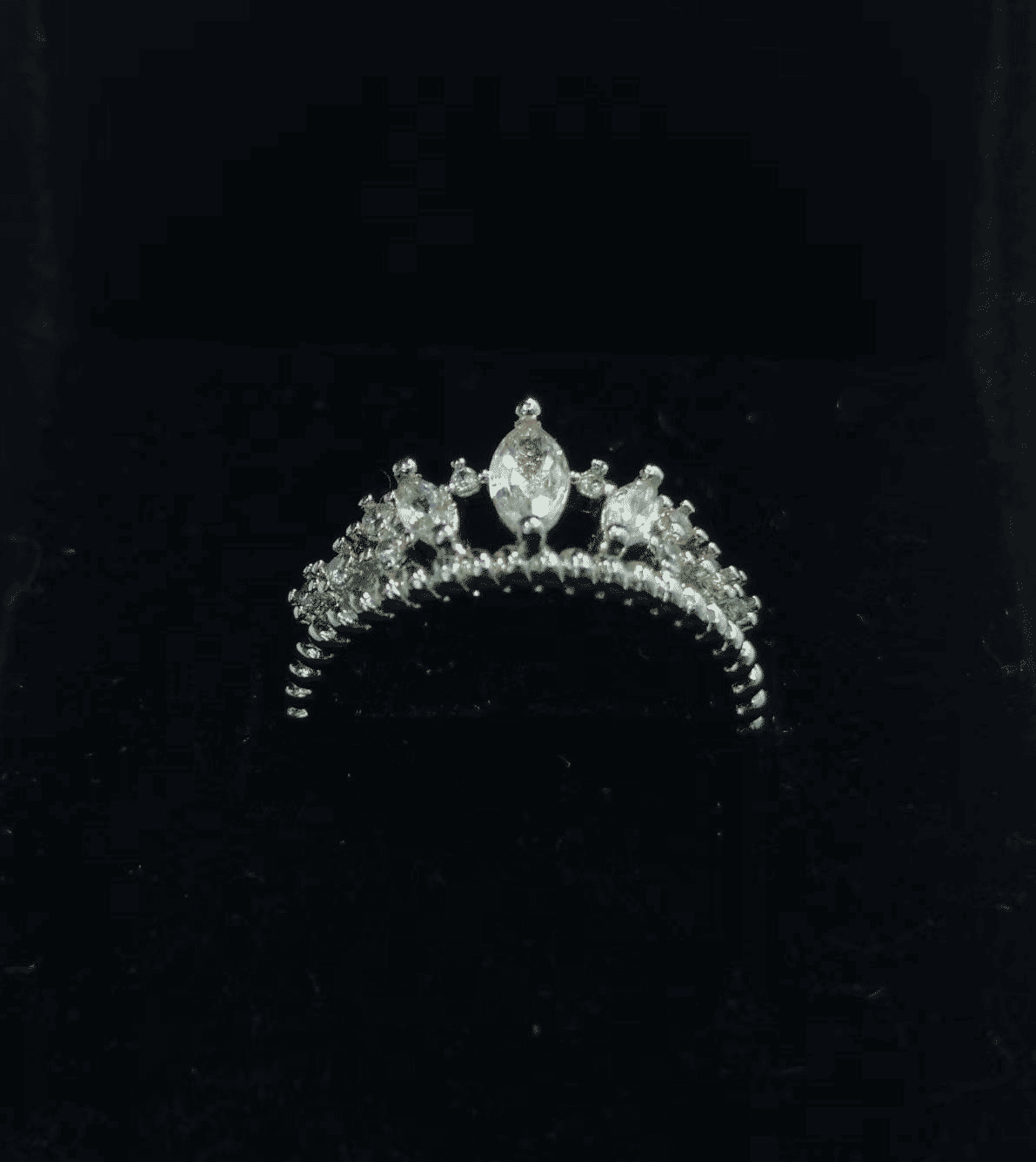 Elegant Adjustable Silver Plated Diamond Ring for Women - Wedding Engagement Gift