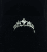 Elegant Adjustable Silver Plated Diamond Ring for Women - Wedding Engagement Gift