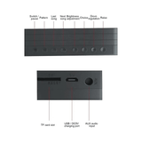 Multifunctional Wireless Bluetooth Speaker Mirror Alarm Clock with FM Radio