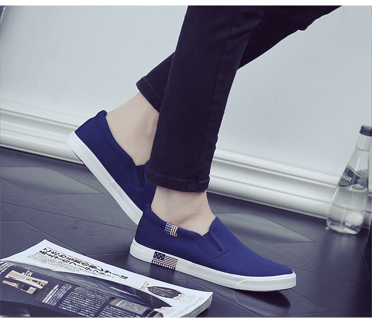 Men's Lightweight Canvas Loafers: Comfortable Slip-On Flats for Casual Everyday Wear