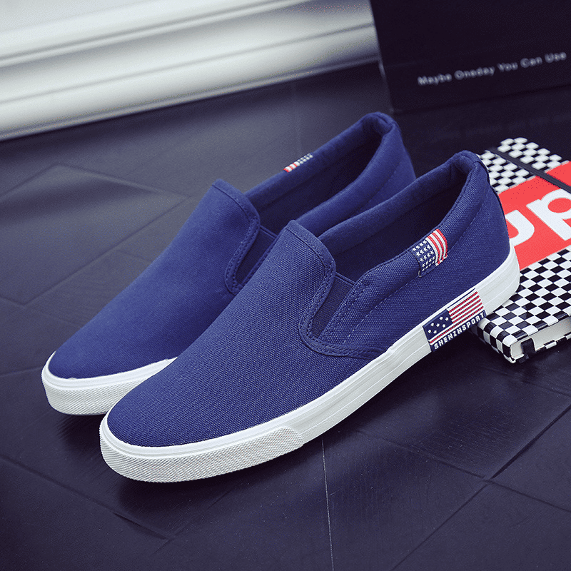Men's Lightweight Canvas Loafers: Comfortable Slip-On Flats for Casual Everyday Wear