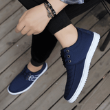 Men's Casual Canvas Loafers Sneakers: Comfortable, Durable, Stylish Blue Flats