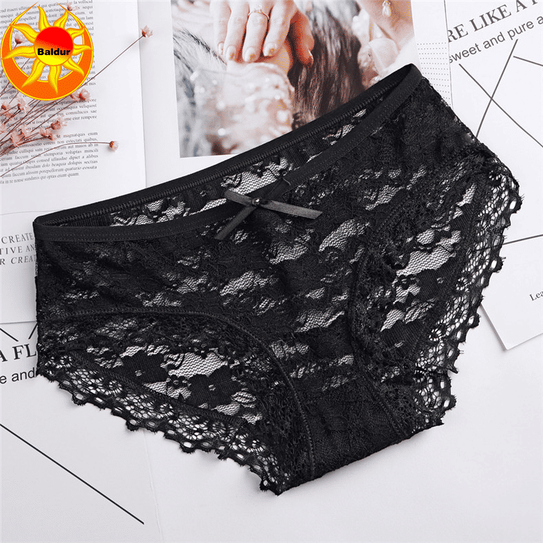 Baldur 10-Pack Women's Lace Low-Waist Briefs Multi-Color Underwear Lingerie Panties