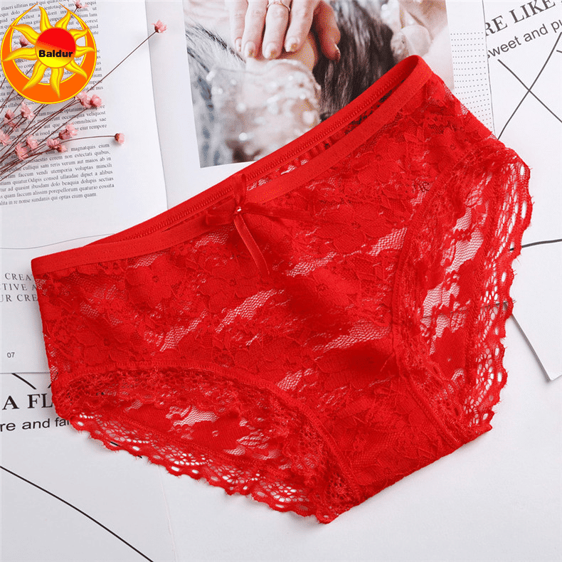 Baldur 10-Pack Women's Lace Low-Waist Briefs Multi-Color Underwear Lingerie Panties