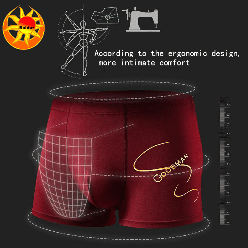 Baldur Men's 4-Pack Breathable Polyester Boxer Briefs - Soft, Stretch, Comfort