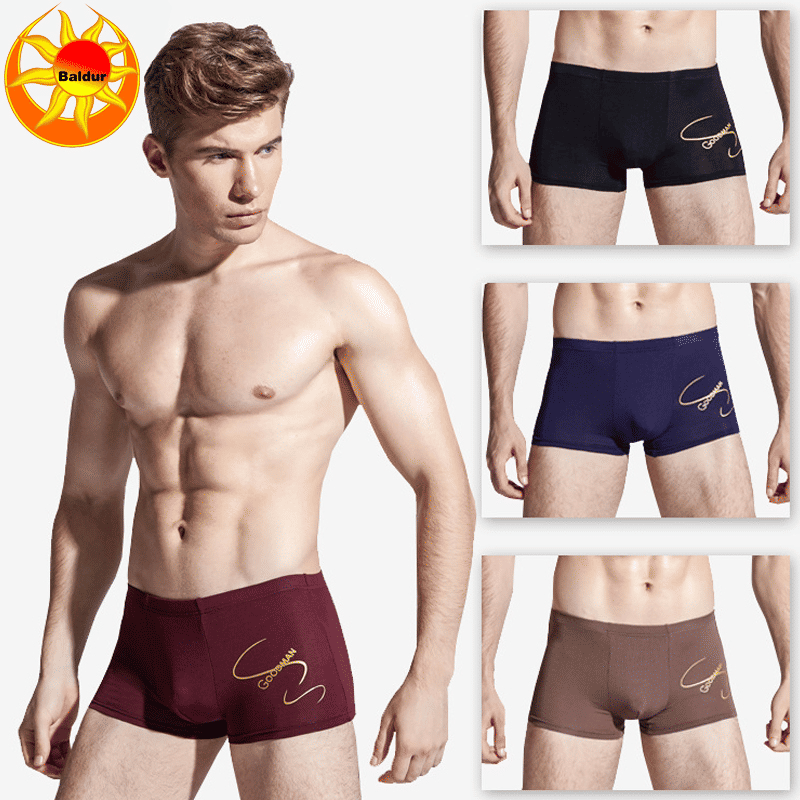 Baldur Men's 4-Pack Breathable Polyester Boxer Briefs - Soft, Stretch, Comfort