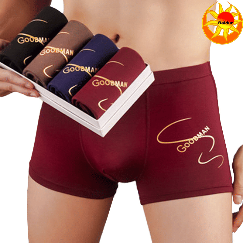 Baldur Men's 4-Pack Breathable Polyester Boxer Briefs - Soft, Stretch, Comfort