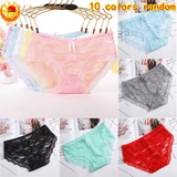 Baldur 10-Pack Women's Lace Low-Waist Briefs Multi-Color Underwear Lingerie Panties