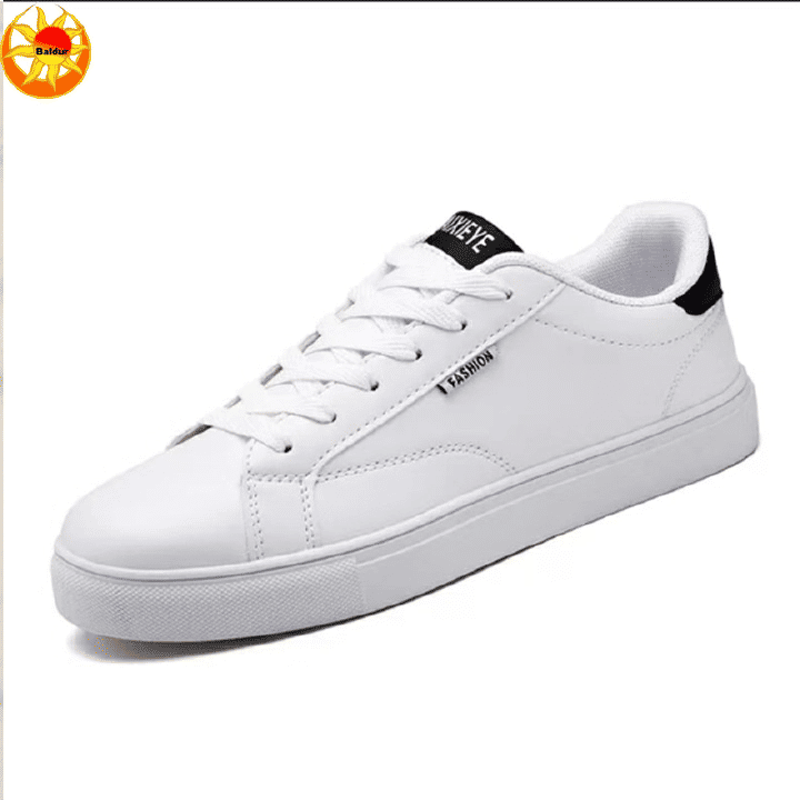 Baldur Breathable Low-Top Casual Sport Sneakers - Unisex White & Black Fashion