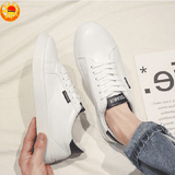 Baldur Breathable Low-Top Casual Sport Sneakers - Unisex White & Black Fashion