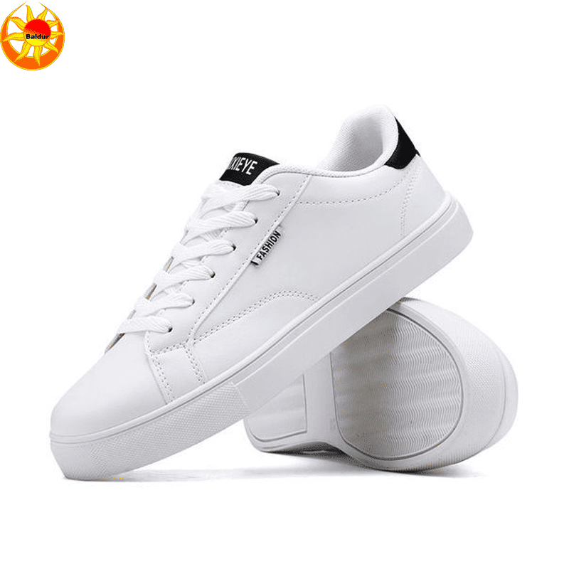Baldur Breathable Low-Top Casual Sport Sneakers - Unisex White & Black Fashion