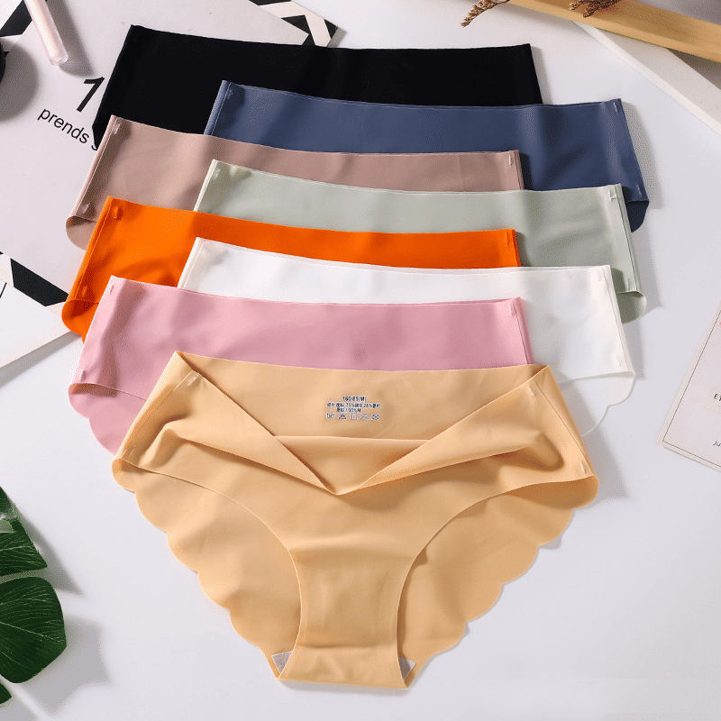Baldur 5-Pack Women's Seamless Ice Silk Quick-Dry Panties - Comfy, Invisible Briefs