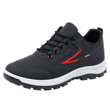 Baldur Men's Breathable Non-Slip Athletic Running Walking Driving Shoes - Black/Red