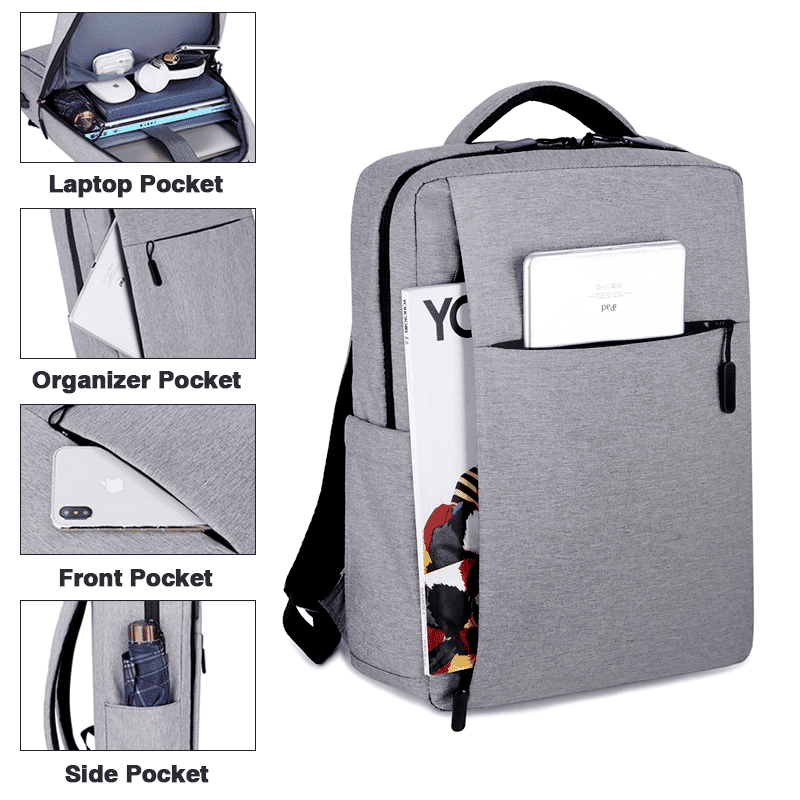 Premium Anti-Theft 16-inch Laptop Backpack with USB Charging Port for Business & Travel