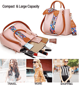 Elegant 4-Piece Waterproof PU Leather Handbag Set: Shoulder Tote & Sling Bags