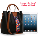 Elegant 4-Piece Waterproof PU Leather Handbag Set: Shoulder Tote & Sling Bags