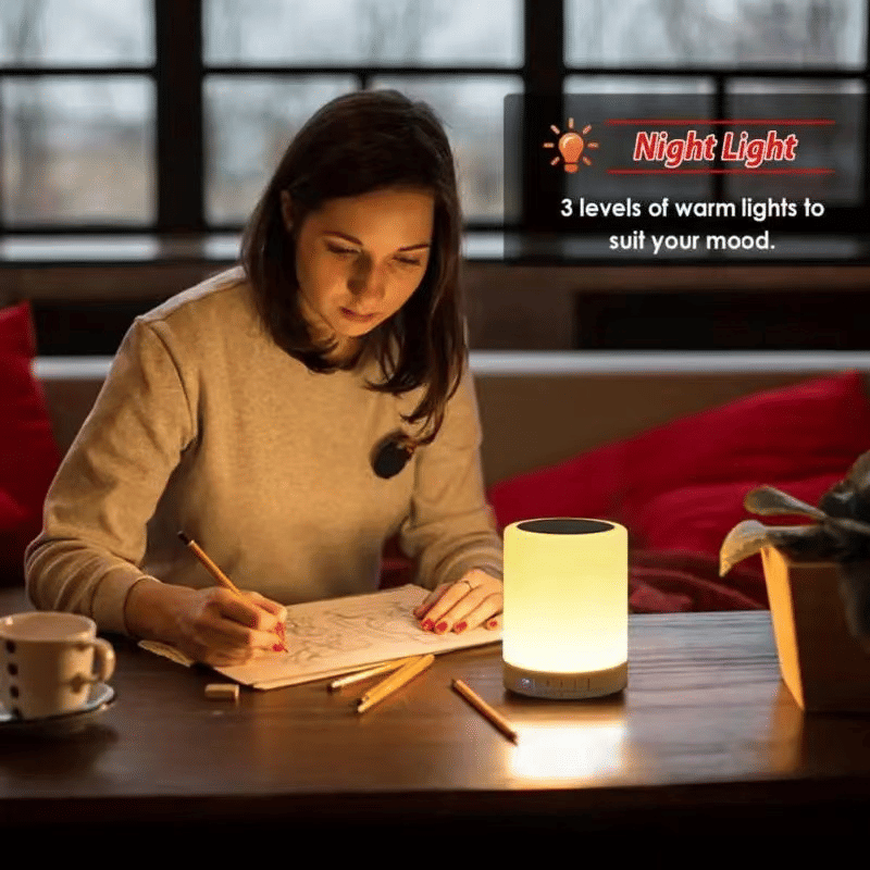 Y38 Smart Wake-Up Light, Touch Control, White Noise, 8 Alarm Bluetooth Speaker
