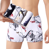 Freyr Men's 4-Pack Comfortable Breathable Mid-Waist Polyester Spandex Boxer Briefs