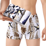 Freyr Men's 4-Pack Comfortable Breathable Mid-Waist Polyester Spandex Boxer Briefs