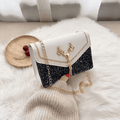 FBK Women's Frosted Tassel Mini Square Shoulder Bag - Chic Phone Sling