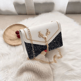 FBK Women's Frosted Tassel Mini Square Shoulder Bag - Chic Phone Sling