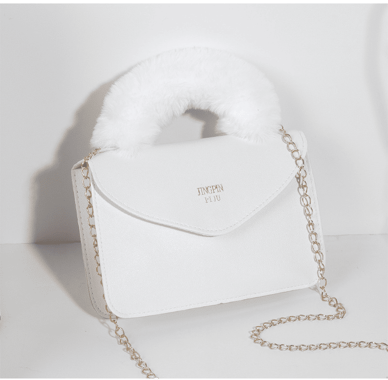 Elegant Hot Stamping Chain Crossbody Bag for Women - Portable Small Handbag