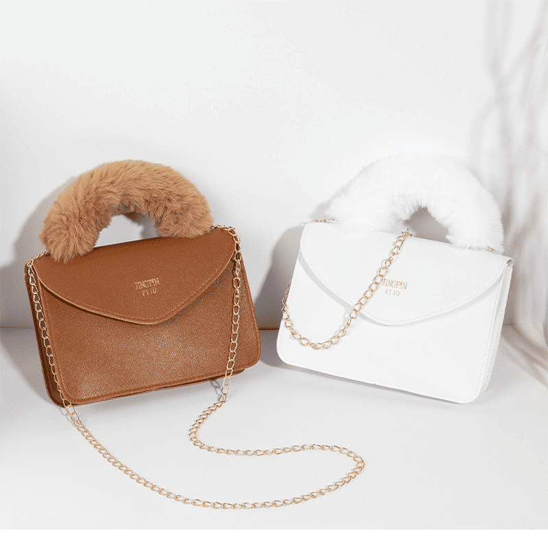 Elegant Hot Stamping Chain Crossbody Bag for Women - Portable Small Handbag