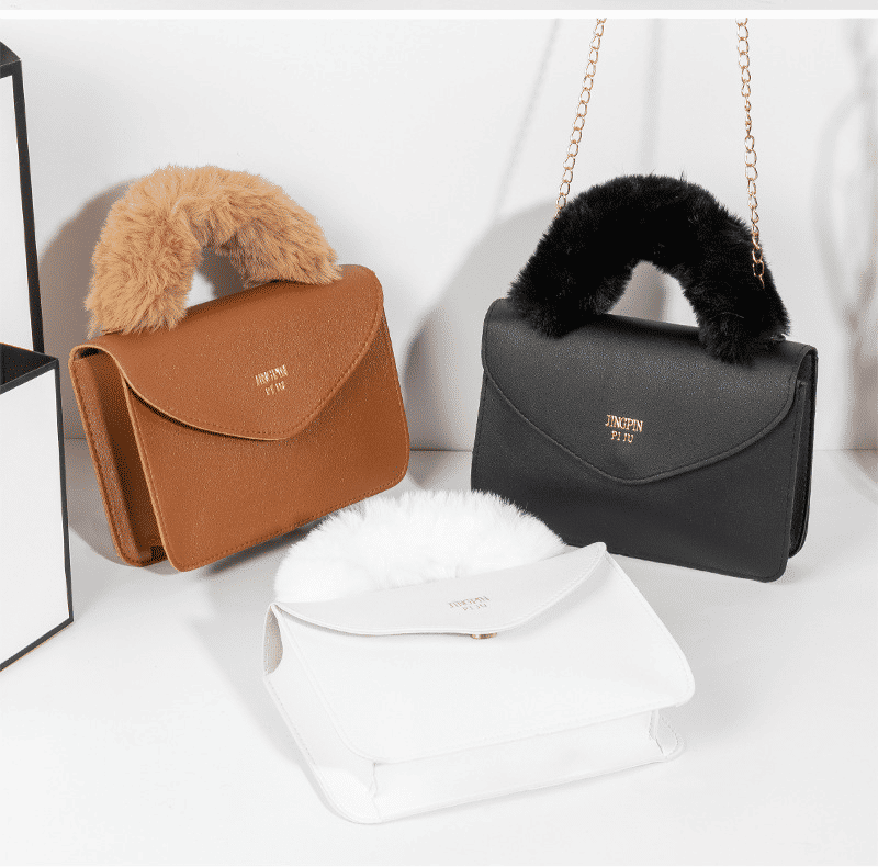 Elegant Hot Stamping Chain Crossbody Bag for Women - Portable Small Handbag