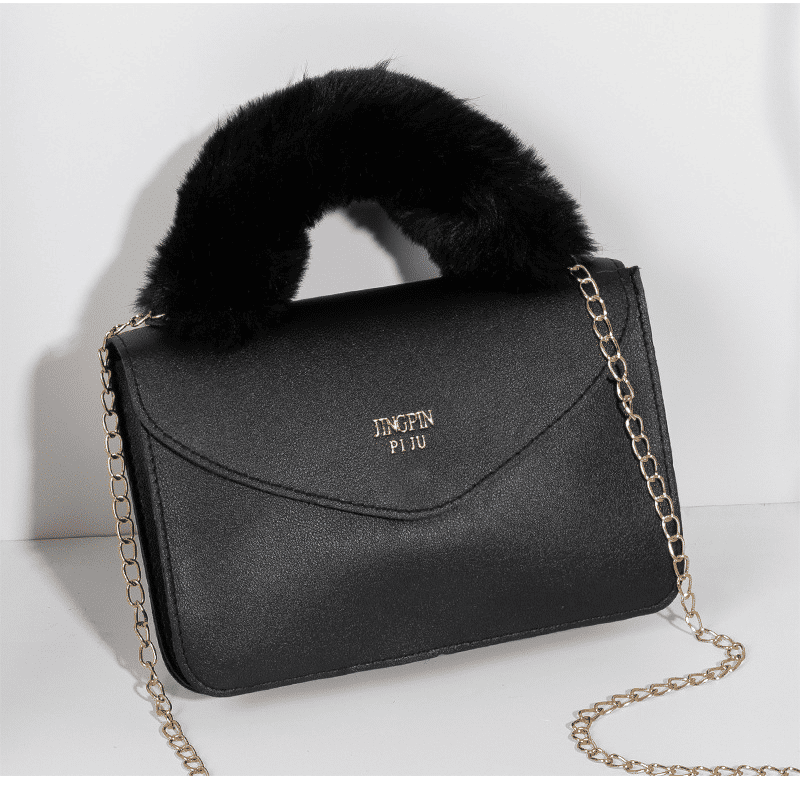 Elegant Hot Stamping Chain Crossbody Bag for Women - Portable Small Handbag