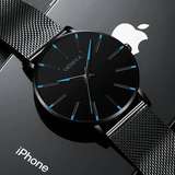Classic Men's Business Quartz Watch with Stainless Steel Mesh Band
