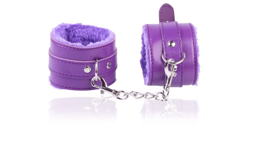 HW Premium Leather Chain Handcuffs Restraints - Adult Sex Toys for Couples