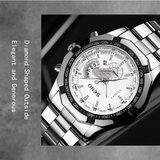 Men's Large Dial Waterproof Calendar Watch - Fashion Business Stainless Steel