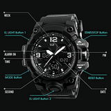 Men's Military Dual Display Army Watch with LED Backlight Stopwatch