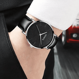 Luxury 4-Piece Men's Fashion Sports Quartz Watch Set Brown Leather Bracelet