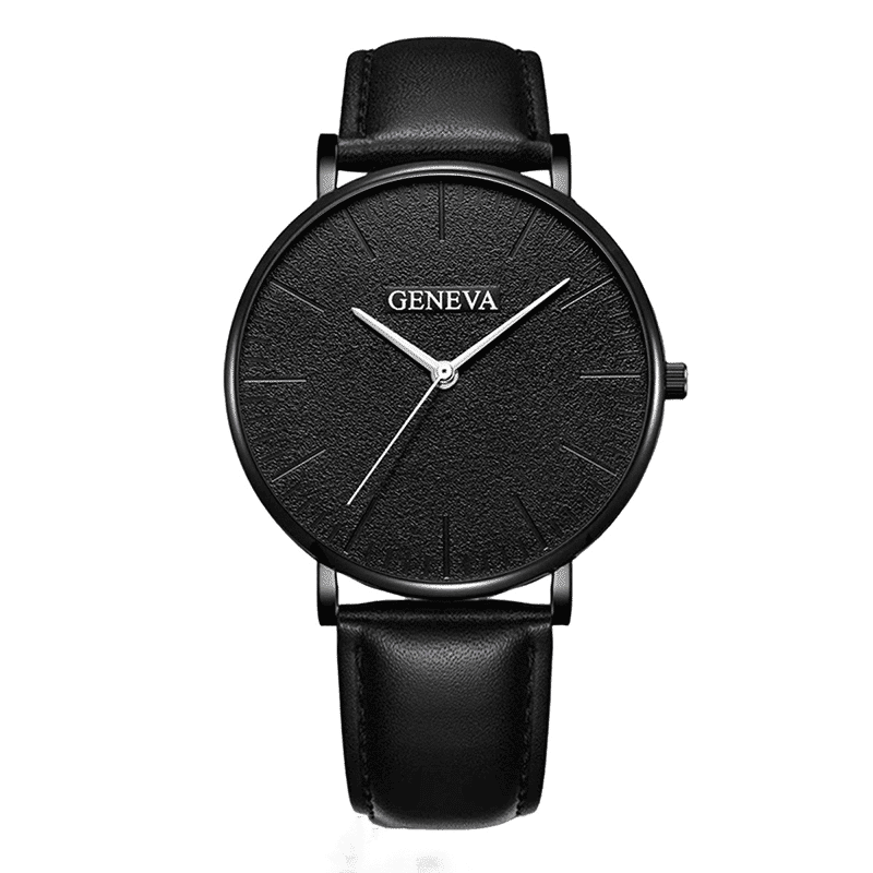 Luxury 4-Piece Men's Fashion Sports Quartz Watch Set Brown Leather Bracelet