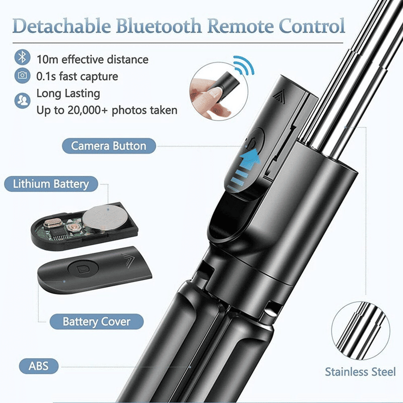 RichRipple 3-in-1 Portable Phone Tripod Selfie Stick Gimbal SLR Compatibility