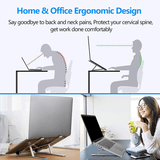 RichRipple Premium Aluminum Alloy Foldable Laptop Stand - Ergonomic Adjustable Riser
