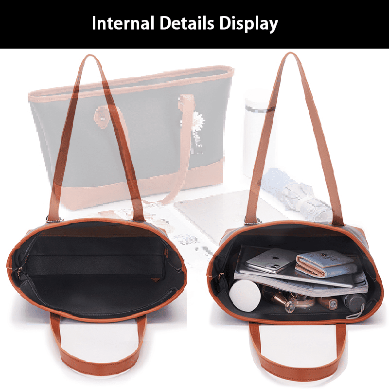 4-Piece Women's Handbag Set: Retro Elegant Large Capacity Shoulder Tote Bags