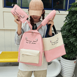 Stylish 4-Piece Nylon Handbag Set: Backpack, Tote, Crossbody, Clutch, Wallet