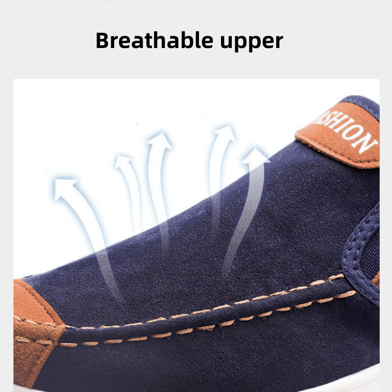 Men's Classic Slip-On Casual Loafers: Comfortable Rubber Sole Walking Shoes