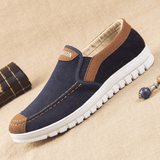Men's Classic Slip-On Casual Loafers: Comfortable Rubber Sole Walking Shoes