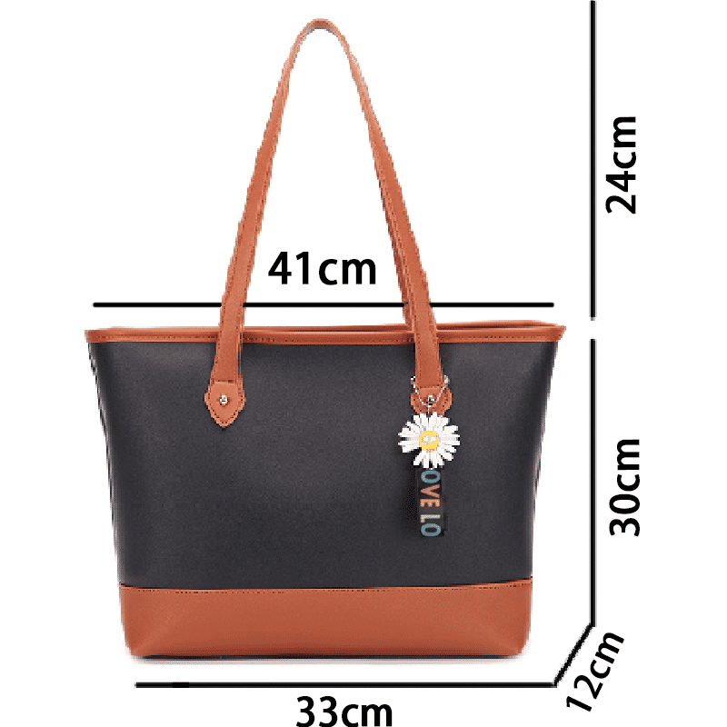 4-Piece Women's Handbag Set: Retro Elegant Large Capacity Shoulder Tote Bags