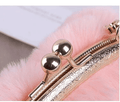 Charming Plush Rabbit Ear Crossbody Bag for Women - Soft Wool Handbag