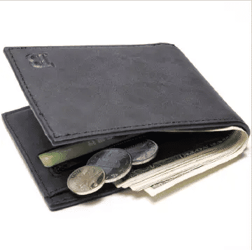 Men's Simple Short Leather PU Wallet Business Casual Handbag