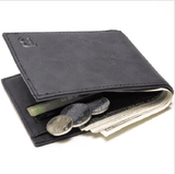 Men's Simple Short Leather PU Wallet Business Casual Handbag