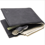 Men's Simple Short Leather PU Wallet Business Casual Handbag